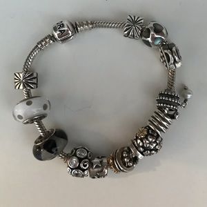 Pandora bracelet with charms